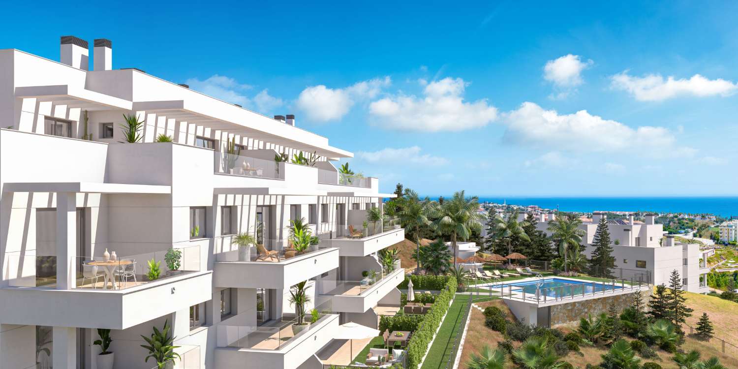 Complejo residencial cerrado, Mijas, Málaga. Todas las viviendas cuentan con plaza de garaje y trastero