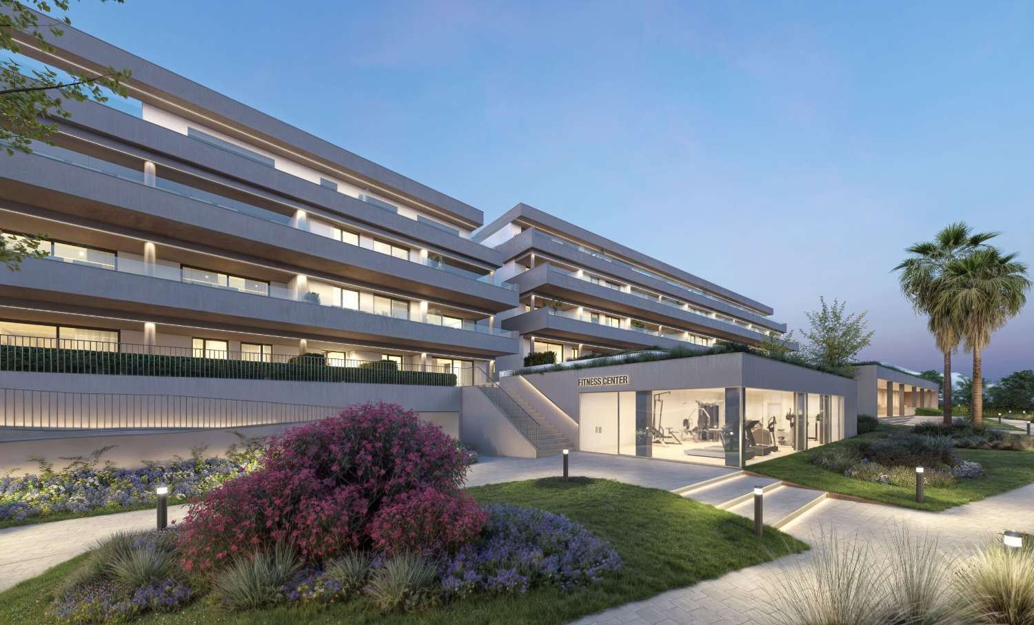 Es un complejo residencial con un diseño contemporáneo y moderno, Estepona