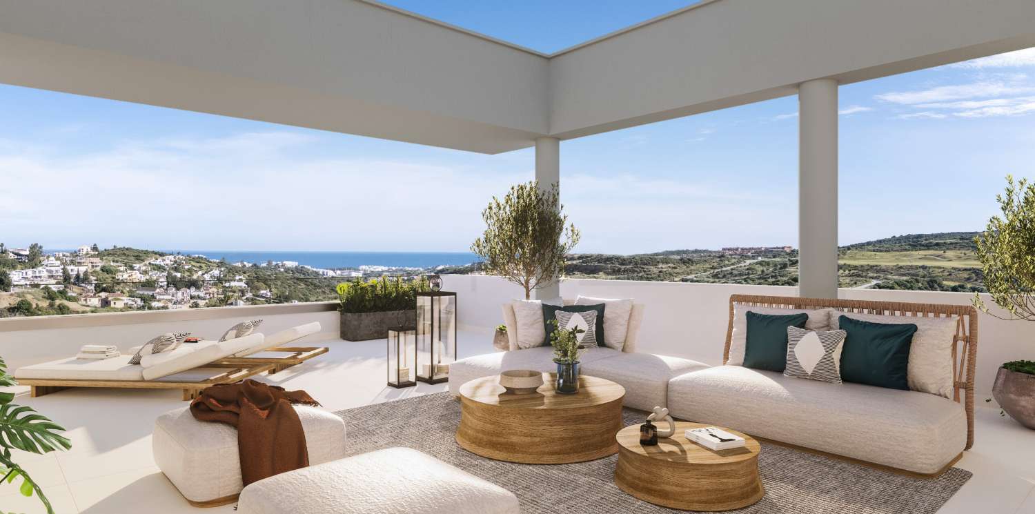 Es un complejo residencial con un diseño contemporáneo y moderno, Estepona