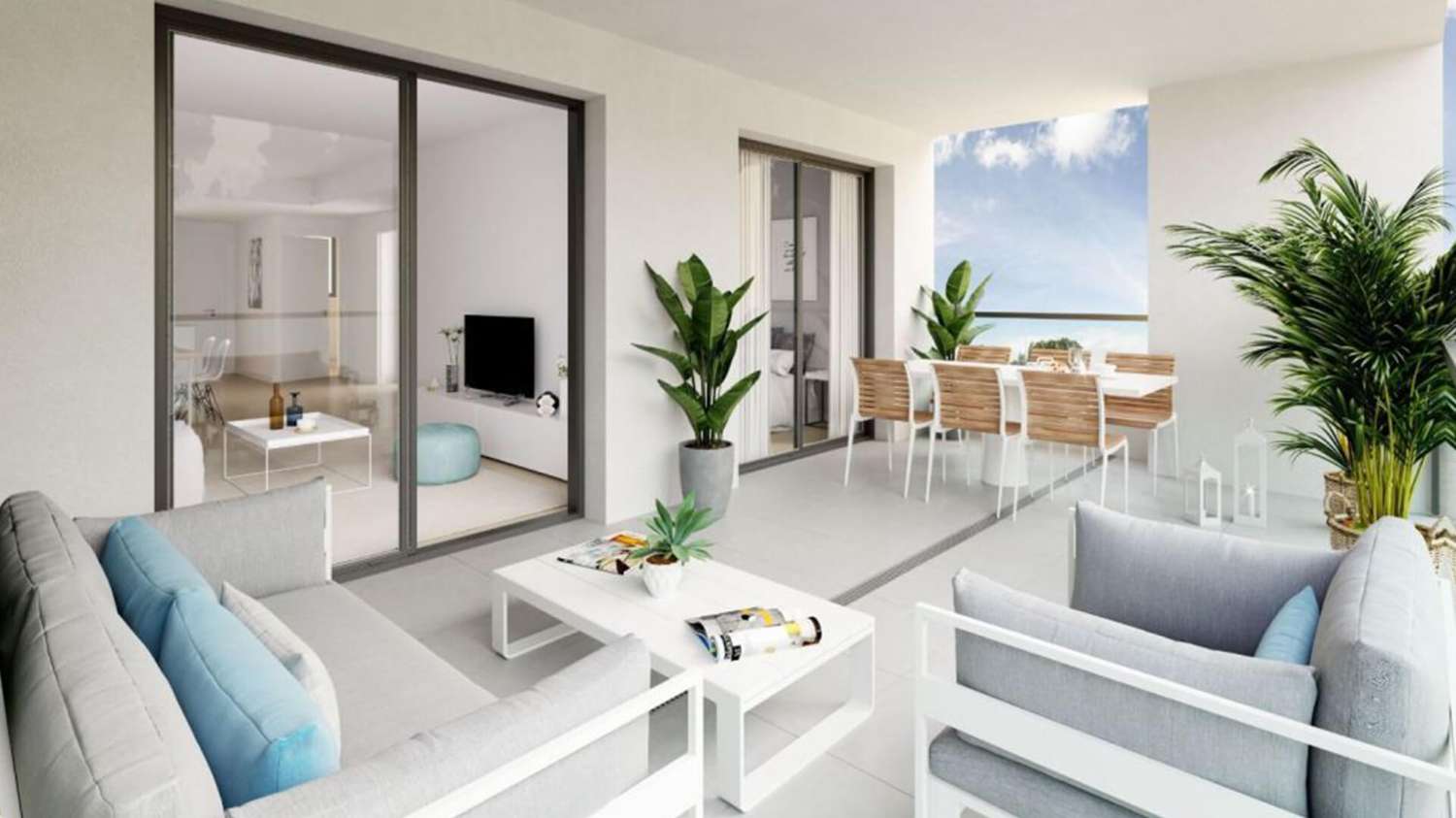 Apartamento con un diseño que prioriza la luminosidad y el confort, situado en la costa del Sol