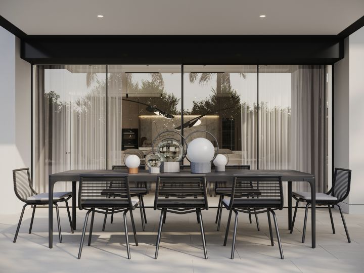 La villa est une représentation de la vie de luxe contemporaine